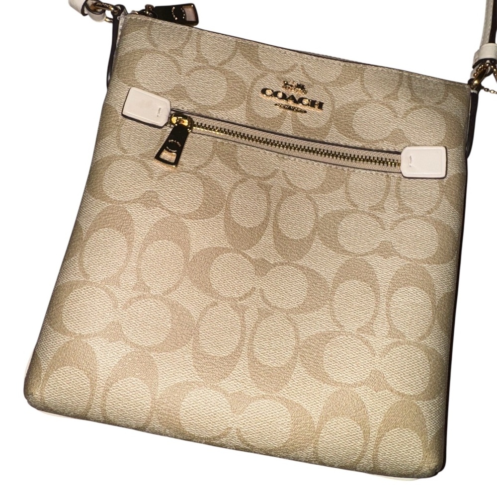 Coach Beige Signature Crossbody Bag